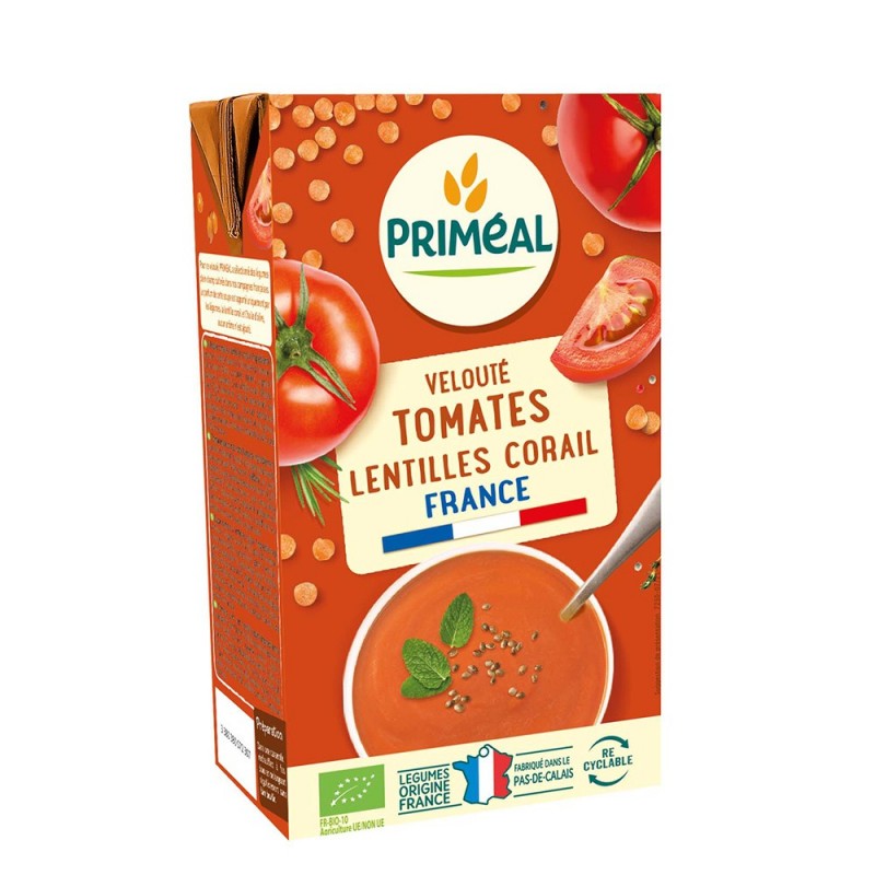 Supa crema cu rosii si linte rosie 1L - PRIMEAL
